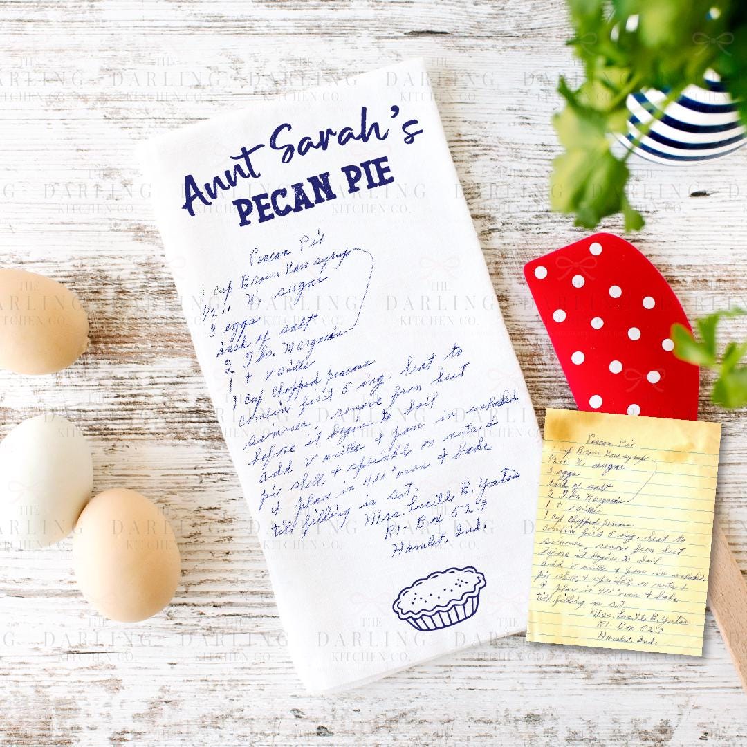 Recipe Tea Towel in Linen or Flour Sack