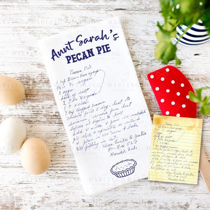 Recipe Tea Towel in Linen or Flour Sack